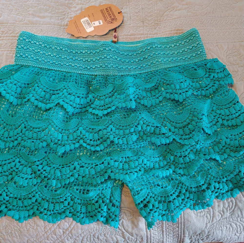 Mayan style crochet shorts/ skort
